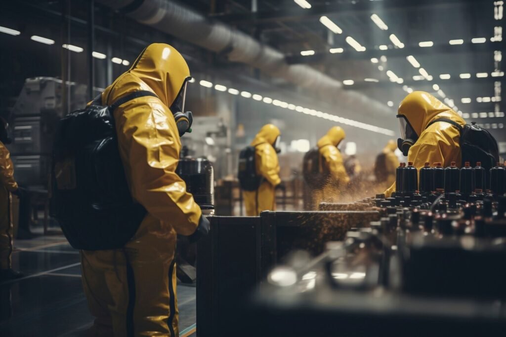 people hazmat suits working nuclear power plant 23 2150957685